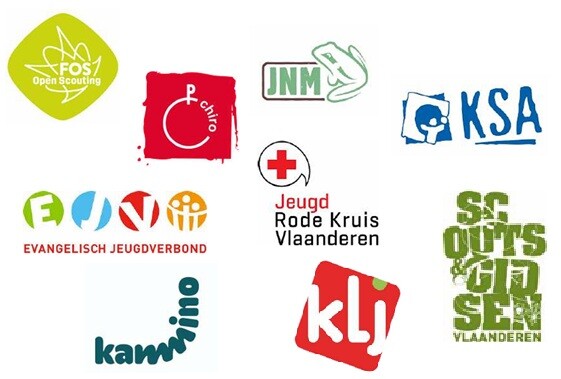 Logo's Jeugdbewegingen Vlaanderen