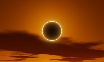 He visto la puesta del sol detrás de la luna